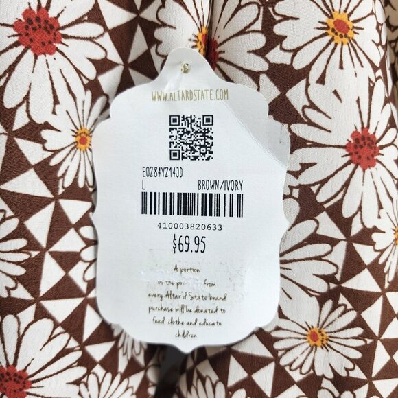 Altar'd State Mini Dress Daisy Floral Romantic Wrap Ruffle Women's Size S NEW - Picture 10 of 11